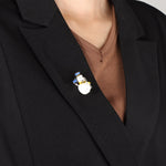 Load image into Gallery viewer, Snowman Brooch for Women | Fashion Christmas Crystal Pin | Soria Jewelry