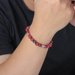 Load image into Gallery viewer, Vintage Beaded Bracelet for Men | Natural Hematite Stone Design | Soria Jewelry