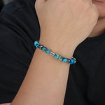 Load image into Gallery viewer, Vintage Beaded Bracelet for Men | Natural Hematite Stone Design | Soria Jewelry