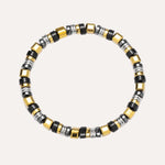 Load image into Gallery viewer, Beaded Bracelet for Men | Fashion Black Gold Design Jewelry | Soria Jewelry