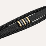 Load image into Gallery viewer, Black Braided Leather Bracelet with Multi Layered for Men | Soria Jewelry