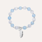 Load image into Gallery viewer, Beaded Bracelet for Women | Delicate Star & Feather Charm Bracelet | Soria Jewelry