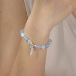 Load image into Gallery viewer, Beaded Bracelet for Women | Delicate Star & Feather Charm Bracelet | Soria Jewelry