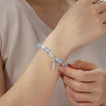 Load image into Gallery viewer, Beaded Bracelet for Women | Delicate Star & Feather Charm Bracelet | Soria Jewelry