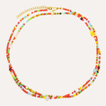 Load image into Gallery viewer, Double Layer Necklace for Women | Boho Rainbow Beaded Design | Soria Jewelry