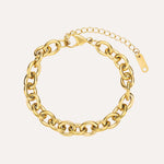 Load image into Gallery viewer, Gold Chunky Chain Bracelet for Women | Charm Adjustable Bracelet | Soria Jewelry