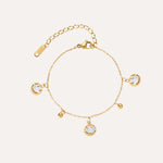 Load image into Gallery viewer, Charm Bracelet with Gold Tone Smiley Face for Women | Soria Jewelry
