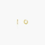 Load image into Gallery viewer, Chic Gold Huggie Earrings with Sparkling CZ Design