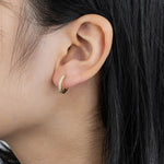 Load image into Gallery viewer, Chic Gold Huggie Earrings with Sparkling CZ Design for Women | Soria Jewelry