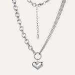 Load image into Gallery viewer, Heart Locket Necklace for Women | Chunky Silver Chain Design | Soria Jewelry