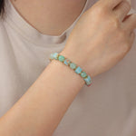 Load image into Gallery viewer, Beaded Bracelet for women | Natural Stone and Elastic Rope Design | Beaded Bracelet for women | Natural Stone and Elastic Rope Design | Soria Jewelry