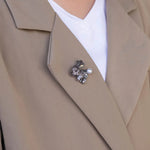 Load image into Gallery viewer, Rabbit Brooch for Women | Cute Animal Pearl Crystal Pin | Soria Jewelry