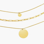 Load image into Gallery viewer, 3 Layer Circle Pendant Necklace