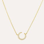 Load image into Gallery viewer, Crescent Moon Necklace for Women | Dainty Crystal Pendant Design | Soria Jewelry