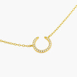 Load image into Gallery viewer, Crescent Moon Crystal Pendant Necklace