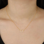 Load image into Gallery viewer, Crescent Moon Necklace for Women | Dainty Crystal Pendant Design | Soria Jewelry