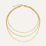 Load image into Gallery viewer, 3 Layer Necklace for Women | Dainty Cuban Link Chain Necklace | Soria Jewelry