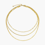 Load image into Gallery viewer, 3 Layer Dainty Cuban Link Chain Necklace