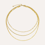 Load image into Gallery viewer, 3 Layer Necklace for Women | Dainty Cuban Link Chain Necklace | Soria Jewelry