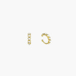 Load image into Gallery viewer, Dainty Gold Ear Cuffs with Heart CZ Design