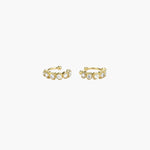 Load image into Gallery viewer, Dainty Gold Ear Cuffs with Heart CZ Design