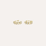 Load image into Gallery viewer, Dainty Gold Ear Cuffs with Heart CZ Design for Women | Soria Jewelry