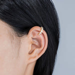 Load image into Gallery viewer, Dainty Gold Ear Cuffs with Heart CZ Design for Women | Soria Jewelry