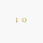 Load image into Gallery viewer, Dainty Gold Hoop Earrings with Cubic Zircon