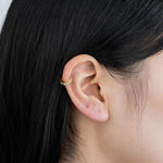 Load image into Gallery viewer, Dainty Gold Hoop Earrings with Cubic Zircon | Classic Elegant Style | Soria Jewelry