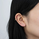 Load image into Gallery viewer, Dainty Gold Hoop Earrings with Cubic Zircon | Classic Elegant Style | Soria Jewelry