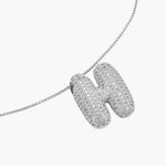 Load image into Gallery viewer, Letter Crystal Pendant Chain Necklace
