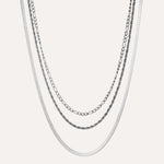 Load image into Gallery viewer, 3 Layer Necklace for Women | Dainty Cuban Link Chain Necklace | Soria Jewelry