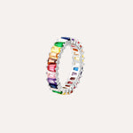 Load image into Gallery viewer, Rainbow Ring for Women | Eternity Ring for Wedding | Soria Jewelry