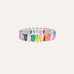 Load image into Gallery viewer, Rainbow Ring for Women | Eternity Ring for Wedding | Soria Jewelry