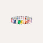 Load image into Gallery viewer, Rainbow Ring for Women | Eternity Ring for Wedding | Soria Jewelry