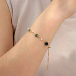 Load image into Gallery viewer, Pearl Bracelet for Women | Fashion Gold Chain and Adjustable Design | Soria Jewelry