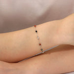 Load image into Gallery viewer, Beaded Bracelet for Women | Fashion Silver Chain and Adjustable Design | Soria Jewelry