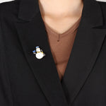 Load image into Gallery viewer, Snowman Brooch for Women | Fashion Christmas Crystal Pin | Soria Jewelry