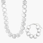 Load image into Gallery viewer, Chunky Square Necklace Bracelet Set
