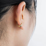 Load image into Gallery viewer, CZ Hoop Stud Earrings for Women | Fashion Dainty Jewelry | Soria Jewelry