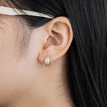 Load image into Gallery viewer, CZ Hoop Stud Earrings for Women | Fashion Dainty Jewelry | Soria Jewelry