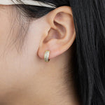 Load image into Gallery viewer, CZ Hoop Stud Earrings for Women | Fashion Dainty Jewelry | Soria Jewelry