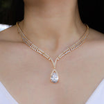 Load image into Gallery viewer, Crystal Necklace Earrings Set for Women | Fashion Dainty Jewelry | Soria Jewelry