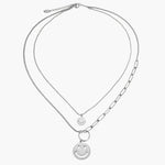 Load image into Gallery viewer, Double Layer Smiley Pendant Necklace