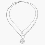 Load image into Gallery viewer, Double Layer Smiley Pendant Necklace