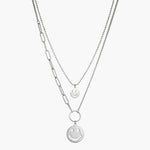 Load image into Gallery viewer, Double Layer Smiley Pendant Necklace