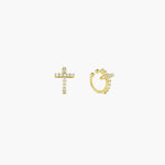 Load image into Gallery viewer, Cross Ear Cuffs | Fashion Gold Clip on Earrings