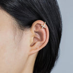 Load image into Gallery viewer, Cross Ear Cuffs for Women | Fashion Gold Clip on Earrings | Soria Jewelry