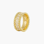 Load image into Gallery viewer, Gold Fashion Eternity Ring