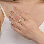 Load image into Gallery viewer, Gold Ring for Women | Fashion Eternity Ring | Soria Jewelry
